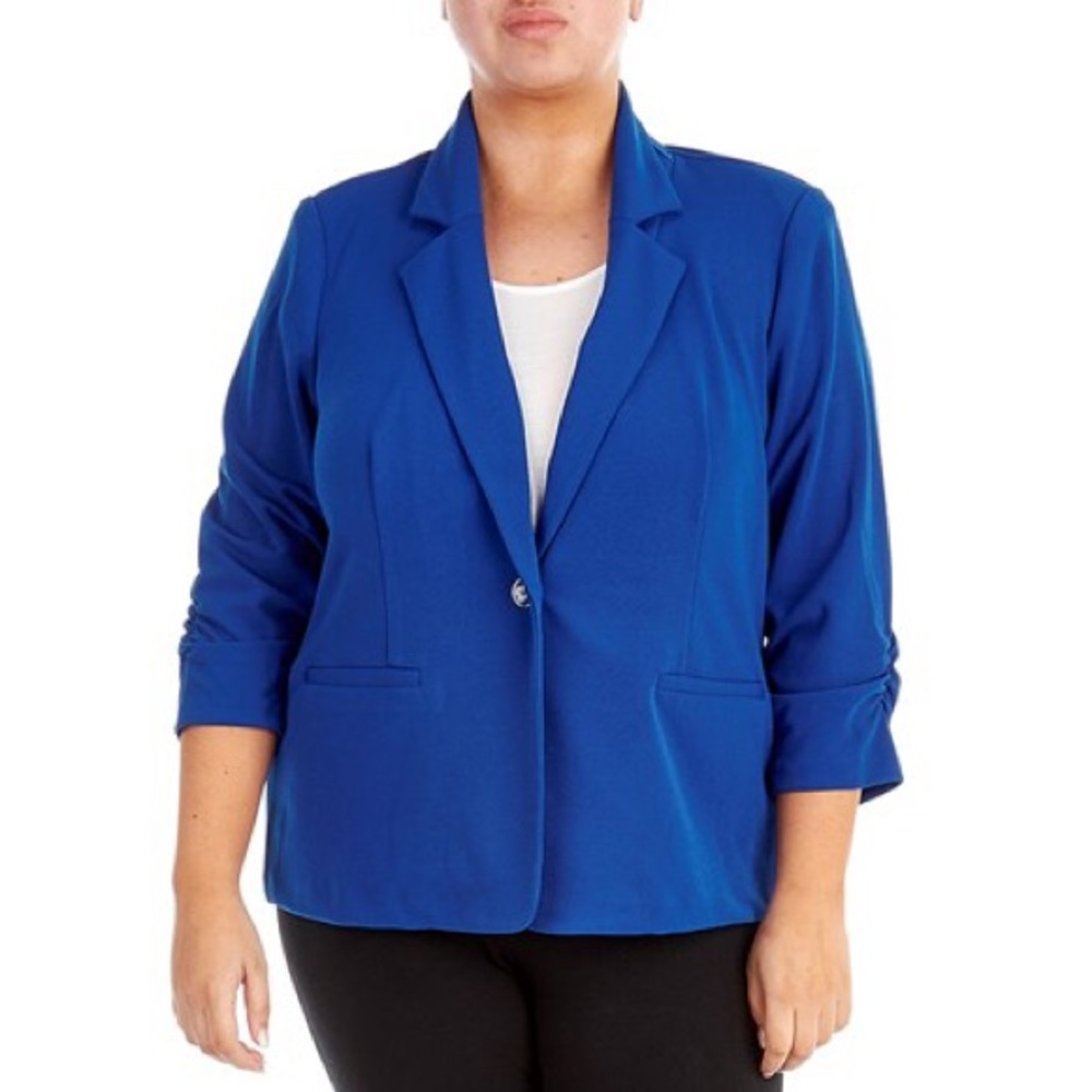 Button front blazer jacket